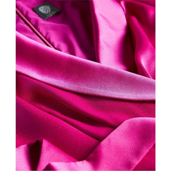 Vince Camuto Satin Shawl-Collar Fit & Flare Dress Size 4 - Picture 4 of 13